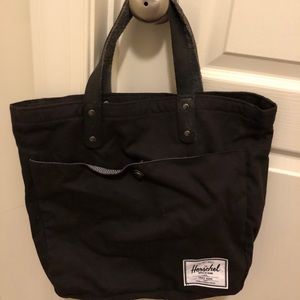 Herschel black canvas tote
